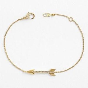 Nadri Delicate Gold Arrow Bracelet